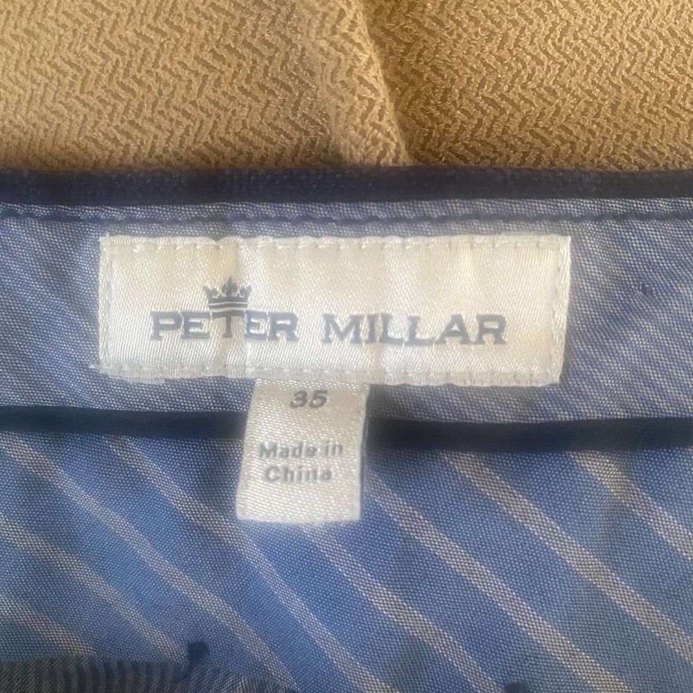 Peter Millar Men's Navy Blue‎ Stretch Performance 5 pocket Pant Size 35 - Picture 4 of 5